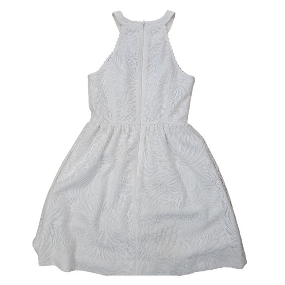 Lilly Pulitzer - White Lace Midi Dress W/ Halter Neckline, size 00 - Picture 2 of 7